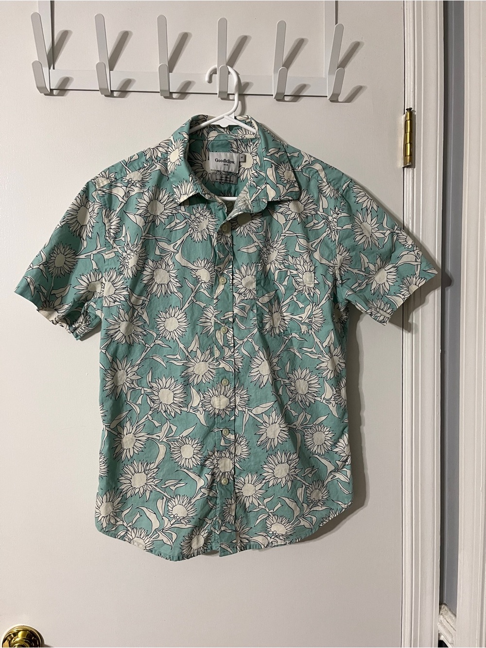 🌸 Men’s Button Up Floral Cotton Shirt